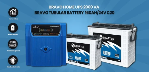 BRAVO Home UPS 2000 VA + Tabular Battery 160 AH/24V C20