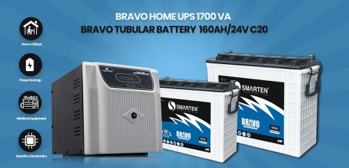 BRAVO Home UPS 1700 VA + Tabular Battery 160 AH/24V C20
