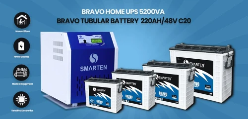 BRAVO Home UPS 5200 VA + Tabular Battery 220 AH/48V C20